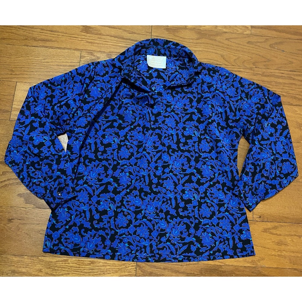 COUNTRY SOPHISTICATES by Pendleton Top Blouse Floral Ladies 10 USA Geometric Exc